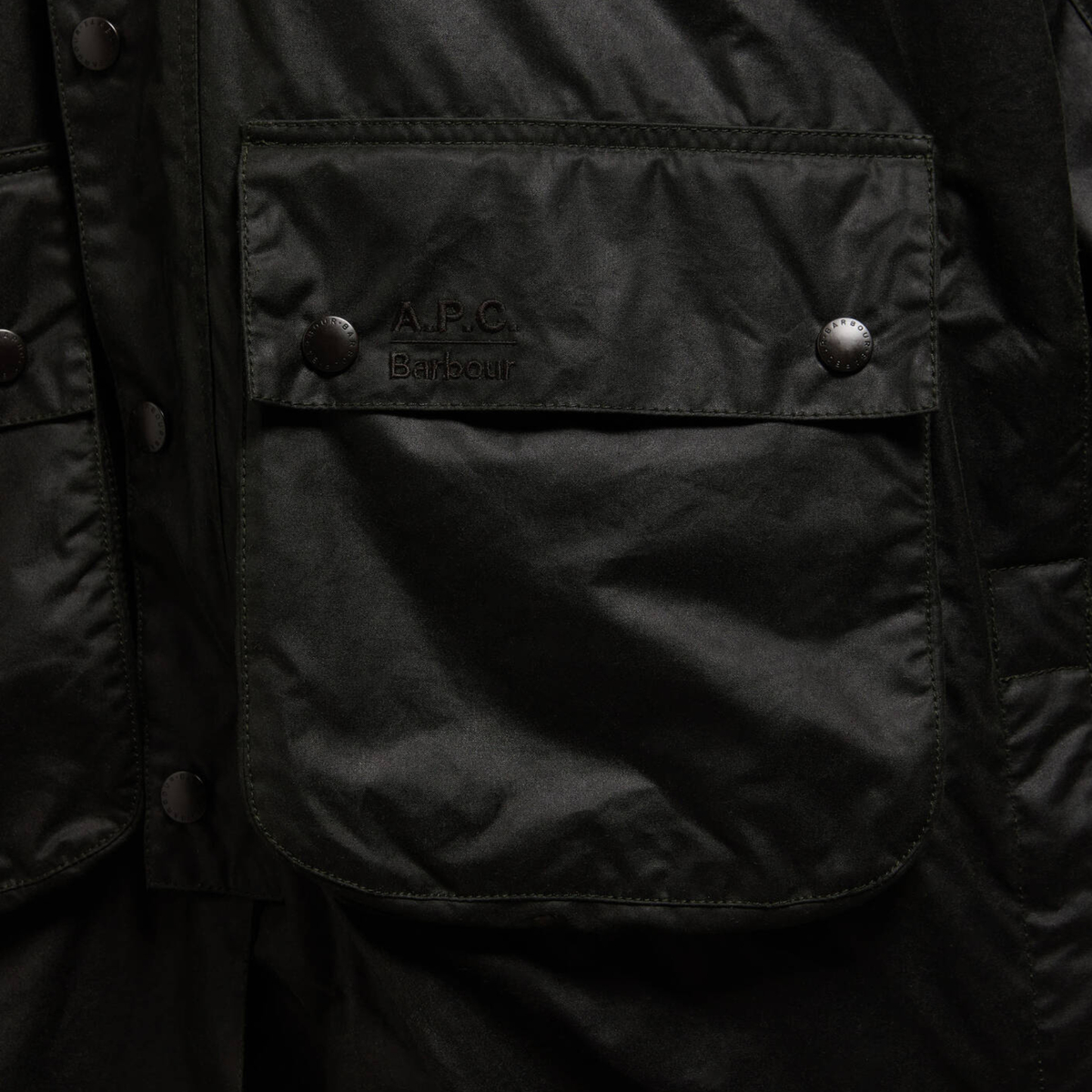 BARBOUR x A.P.C. - Sugarlump Bedale Long Wax Jacket