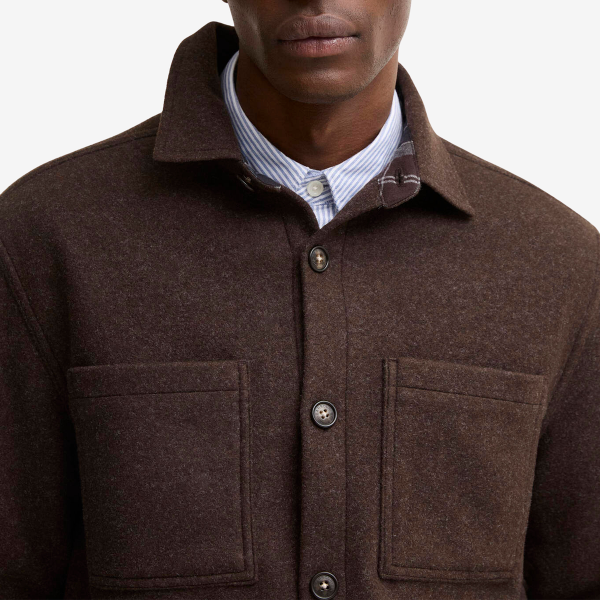 BARBOUR - Marltown Tailored Wool Blend Overshirt