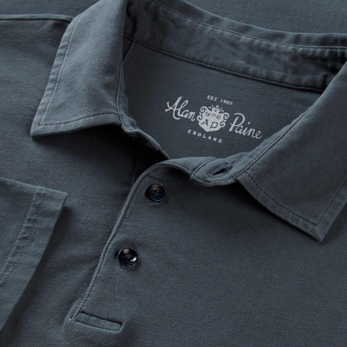 ALAN PAINE - Tutbury Faded Dye Polo Shirt