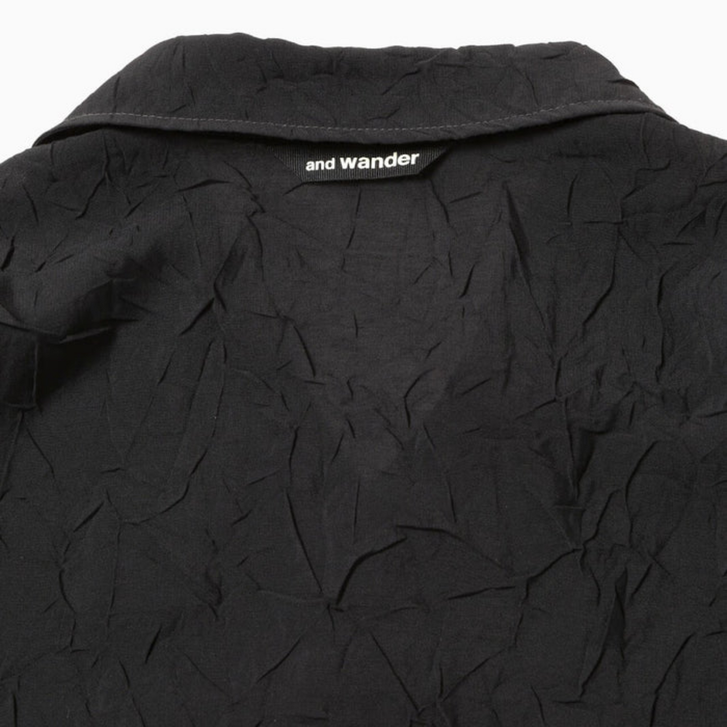 AND WANDER - Washer Pleated Open LS Shirt