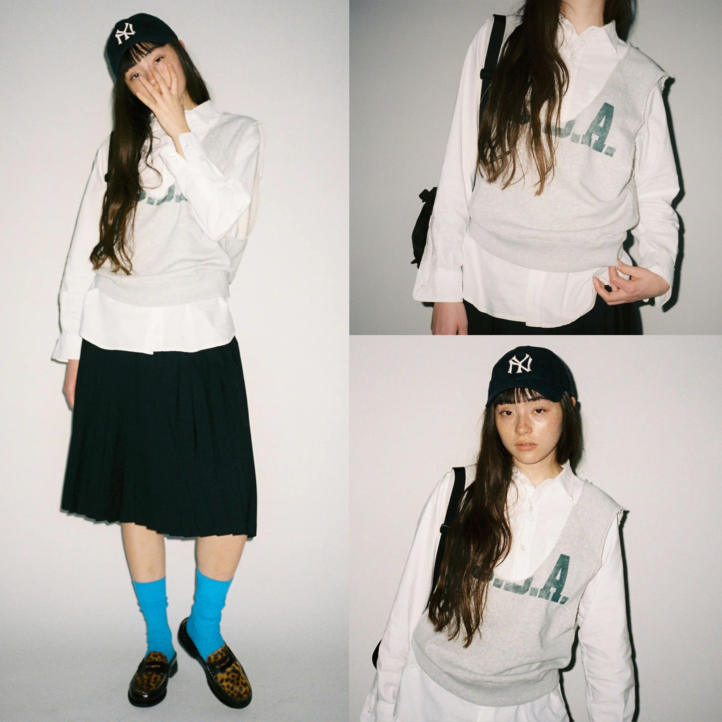 BEAMS BOY - W' Cutoff Sweater Vest