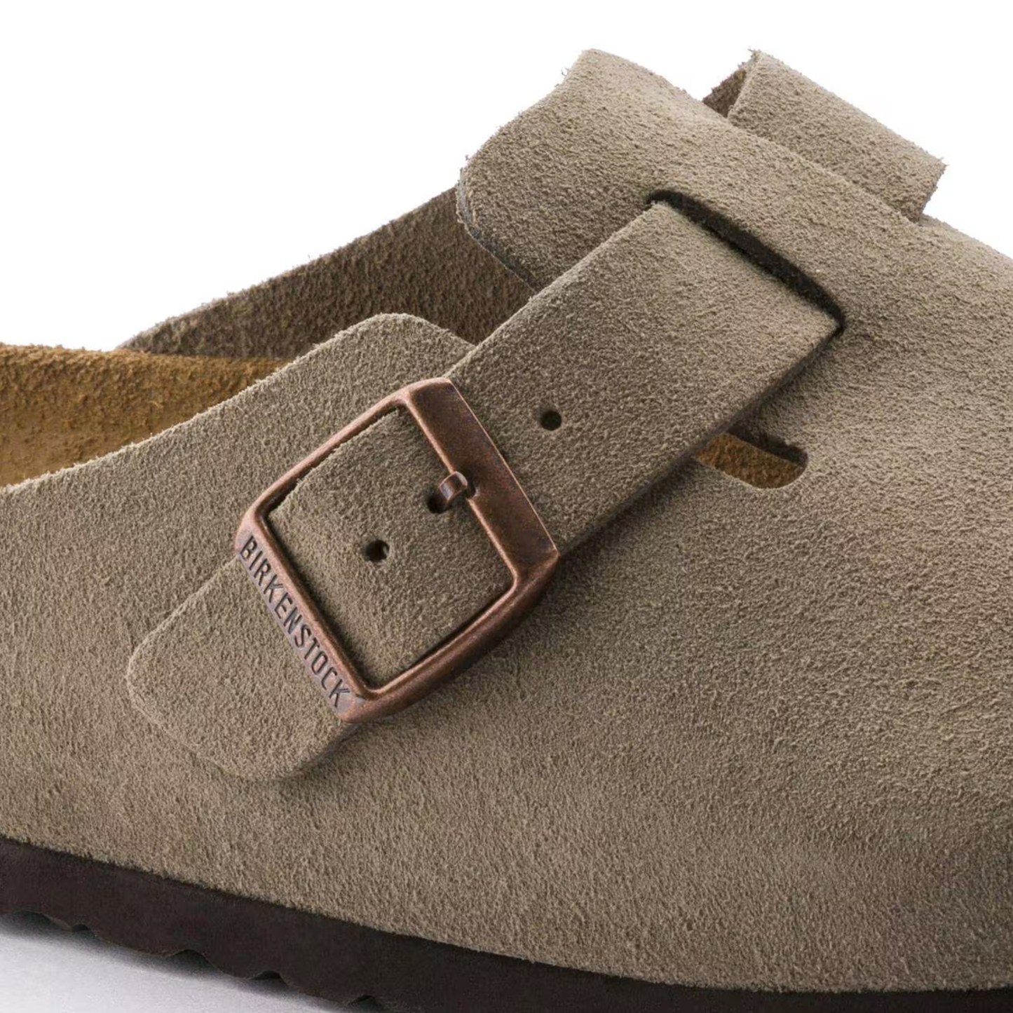 BIRKENSTOCK - Boston SFB Suede Leather Taupe
