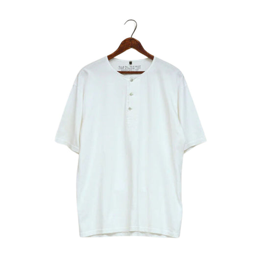 NIGEL CABOURN - 50s Henley Neck T-Shirt Off White