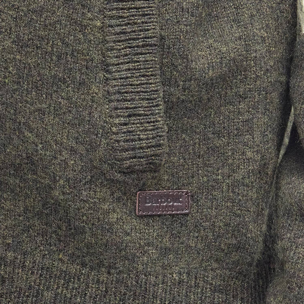 BARBOUR - Essential Elbow Patch Zip Cardigan