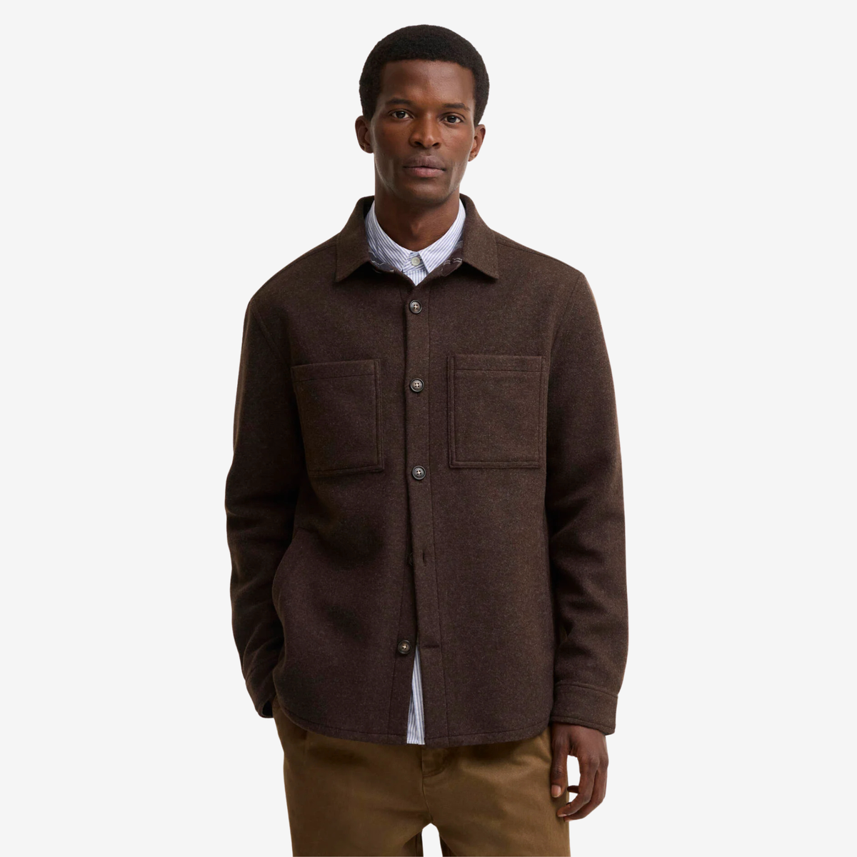 BARBOUR - Marltown Tailored Wool Blend Overshirt