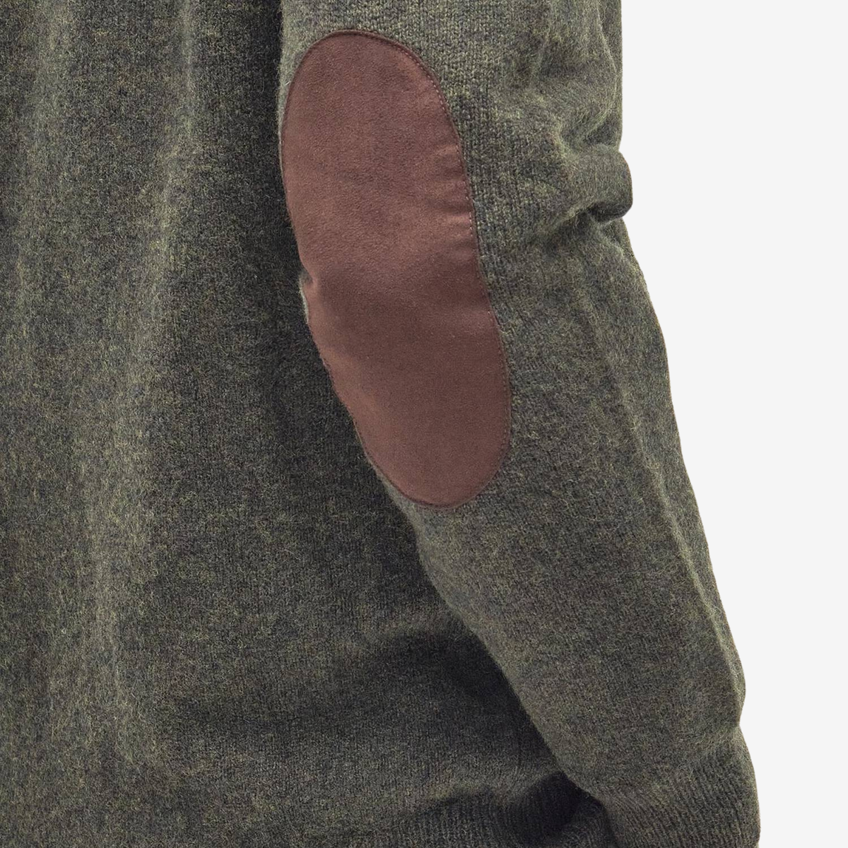 BARBOUR - Essential Elbow Patch Zip Cardigan