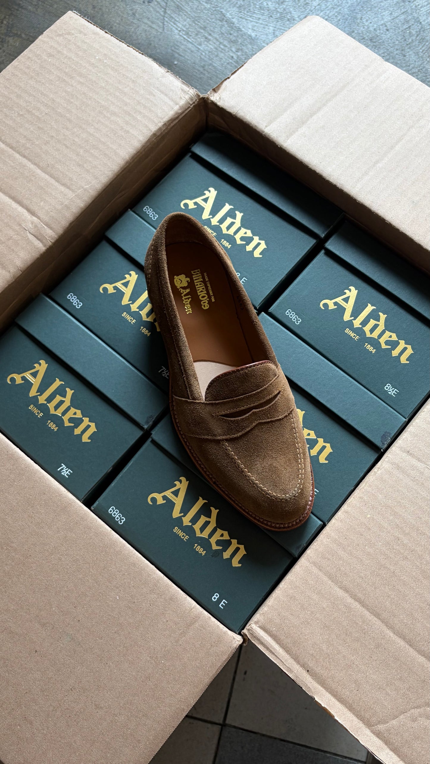 ALDEN - 6863 Full Strap Loafer Snuff Suede *Binario '09 Exclusive