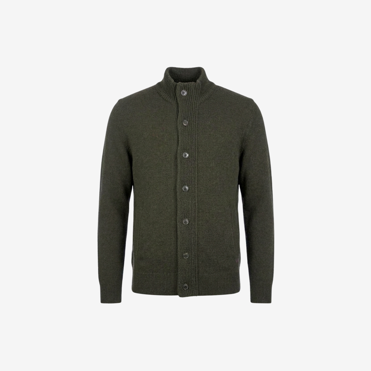 BARBOUR - Essential Elbow Patch Zip Cardigan