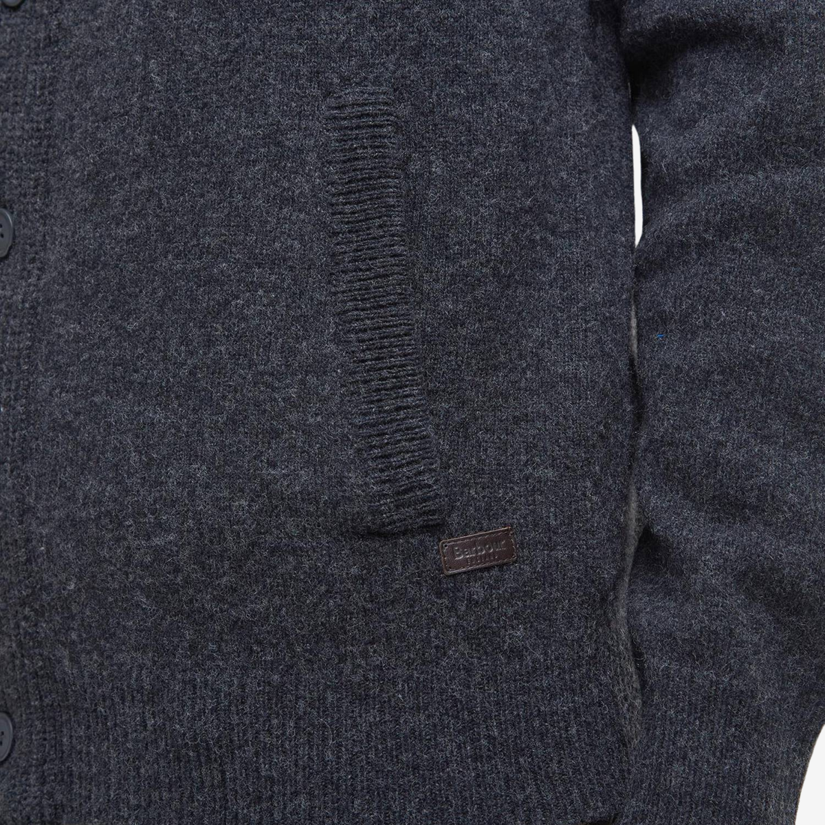 BARBOUR - Essential Elbow Patch Zip Cardigan