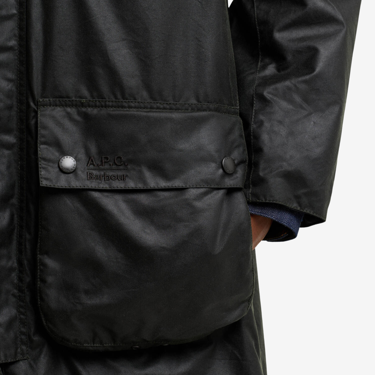 BARBOUR x A.P.C. - Sugarlump Bedale Long Wax Jacket
