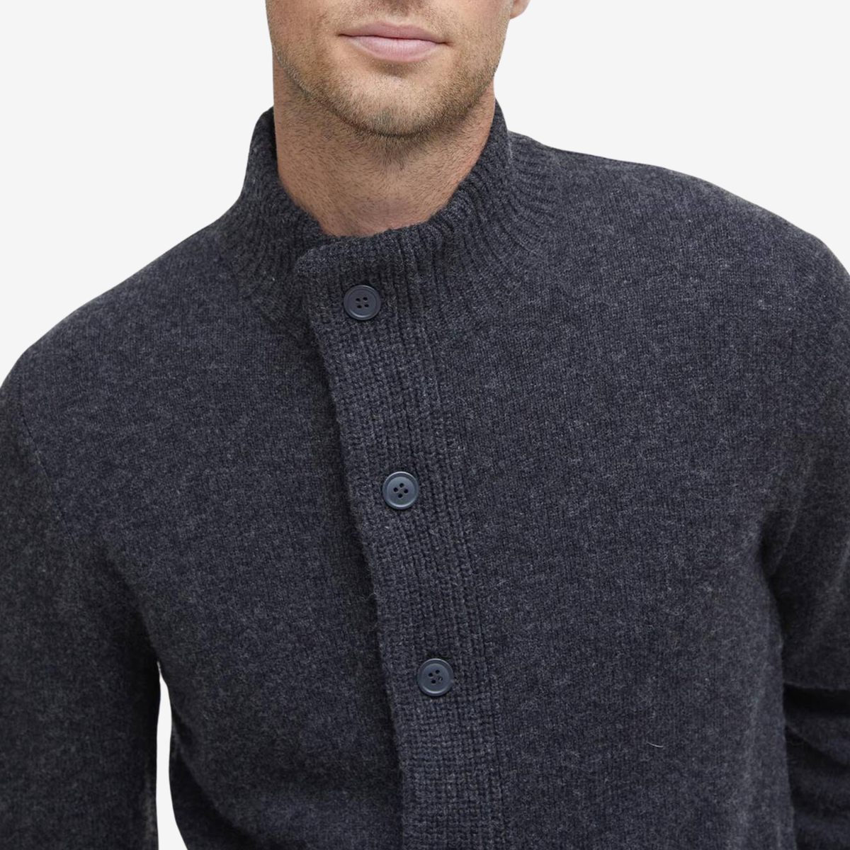 BARBOUR - Essential Elbow Patch Zip Cardigan