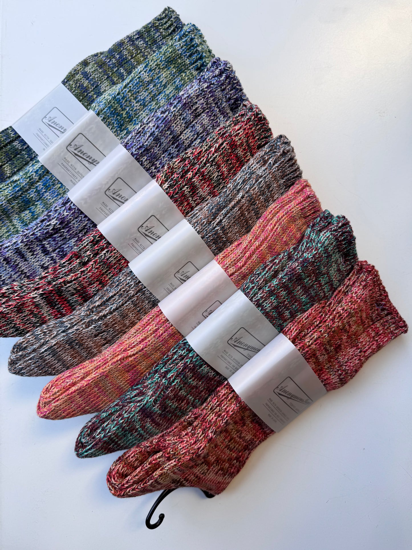 ANONYMOUS ISM - 5 Color Mix Crew Socks