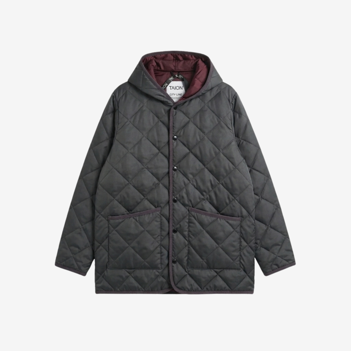TAION - Piping Hood Down Cardigan