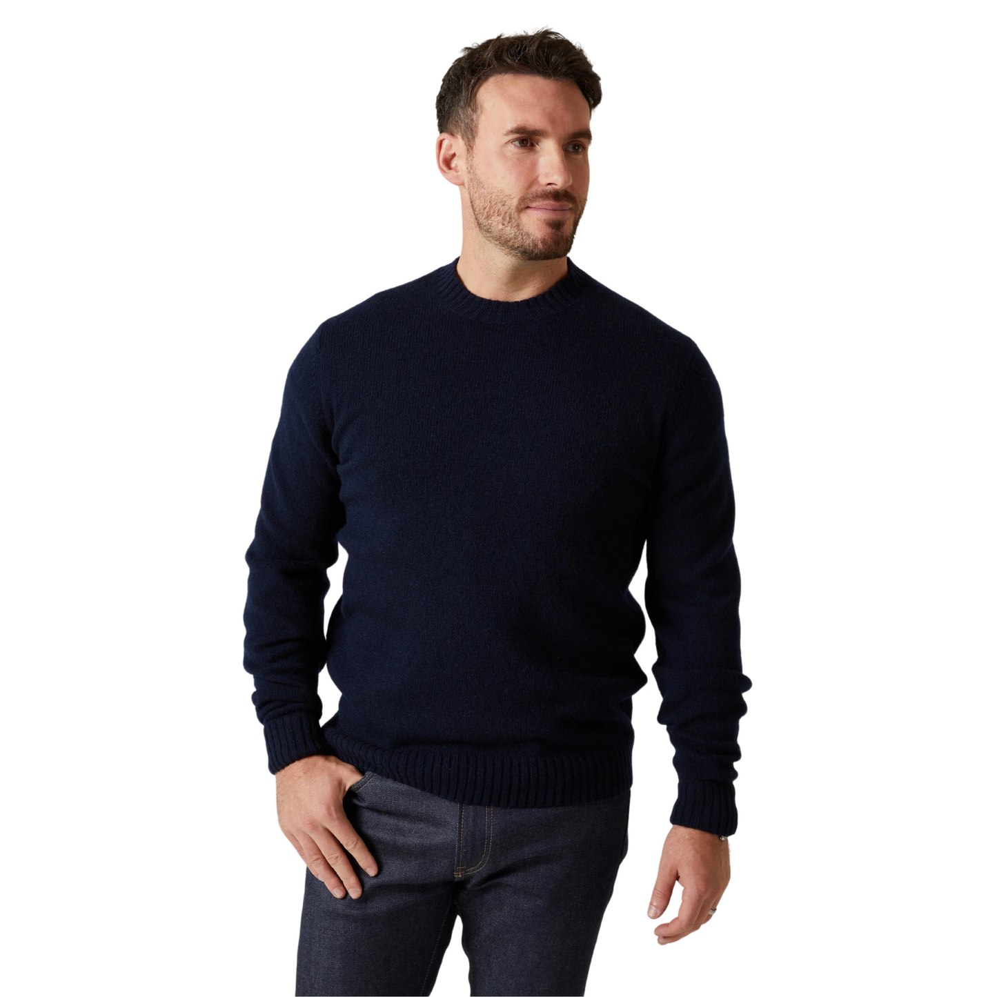 ALAN PAINE - Kinnadie Shetland Long Sleeve Crew Neck