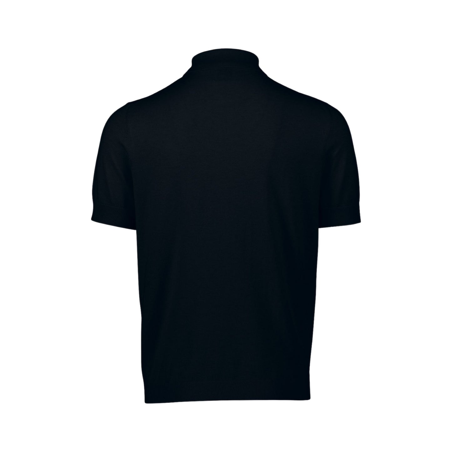 ALLUDE - Flat Knit Polo Sweater Black