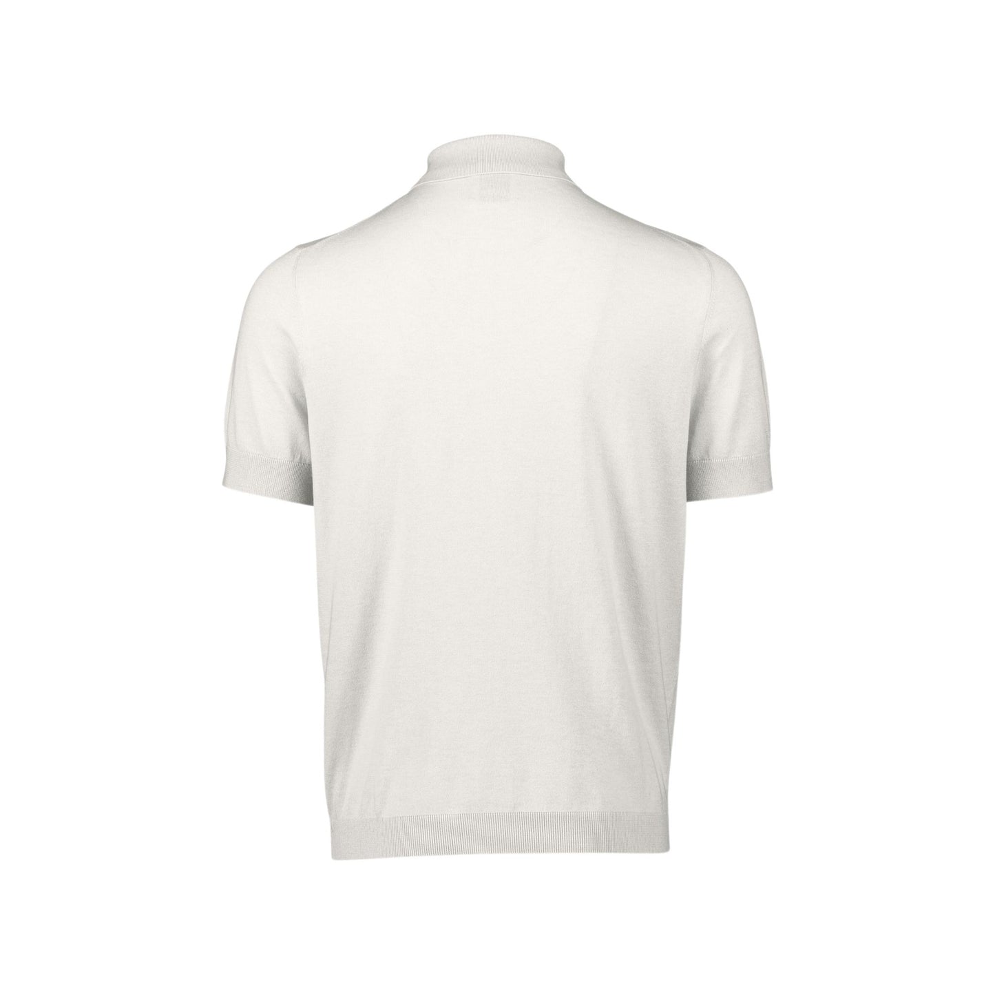 ALLUDE - Flat Knit Polo Sweater White