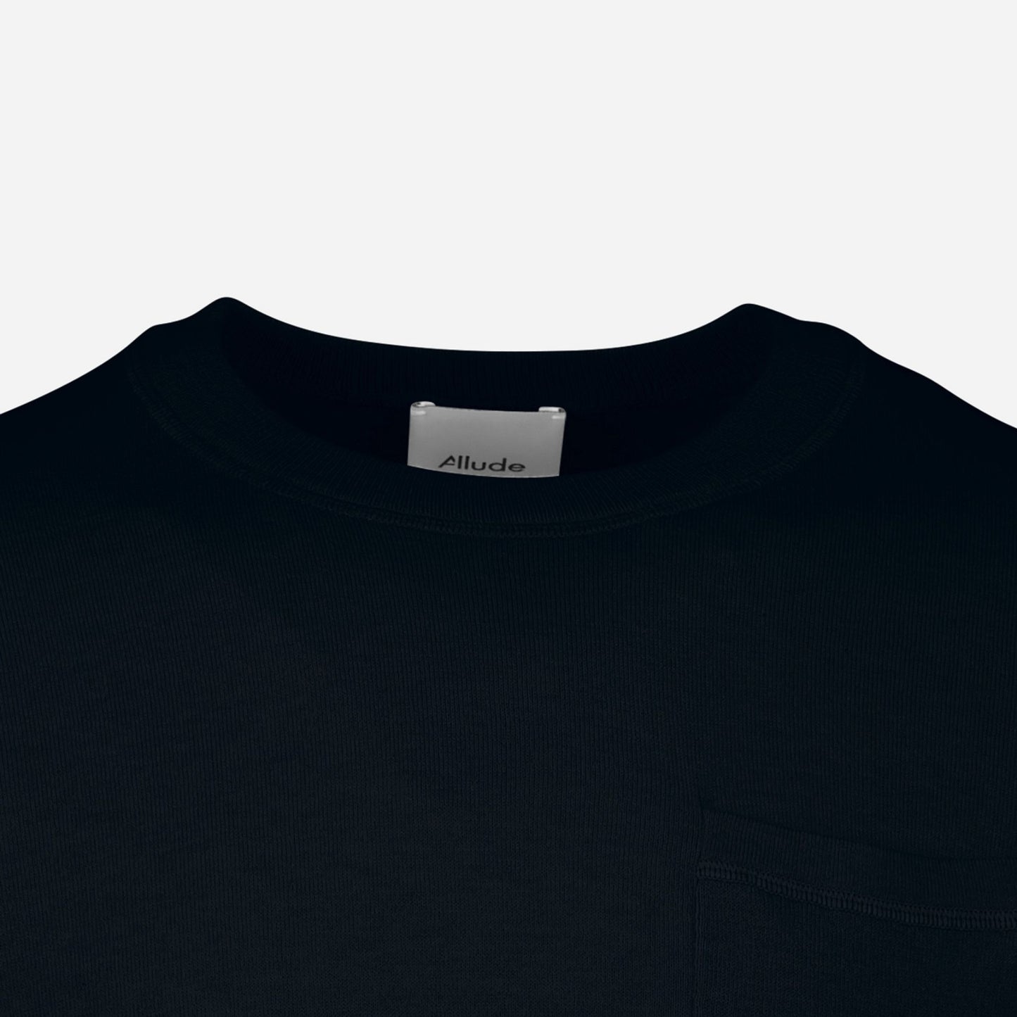 ALLUDE - Flat Knit T-Shirt Black