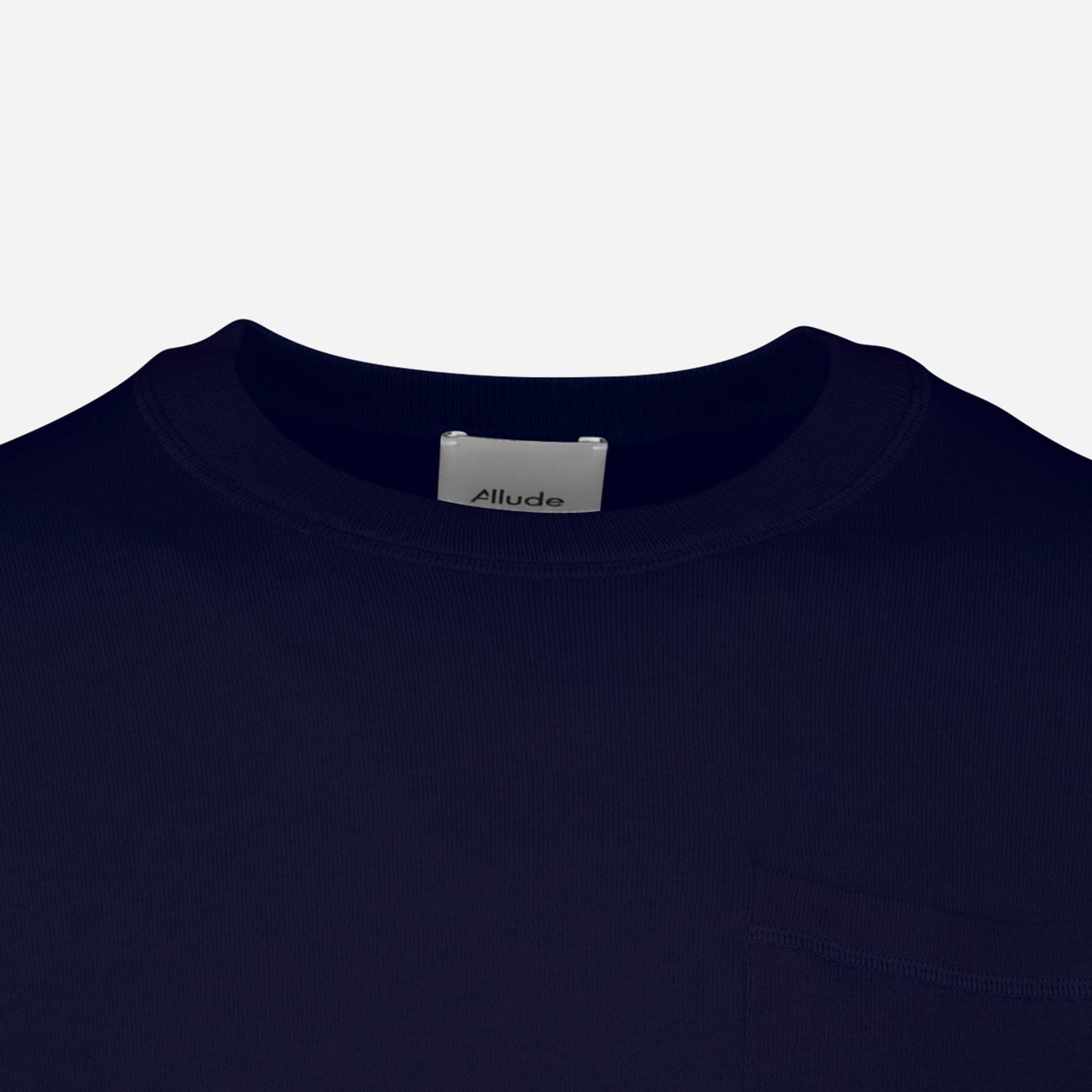 ALLUDE - Flat Knit T-Shirt Navy