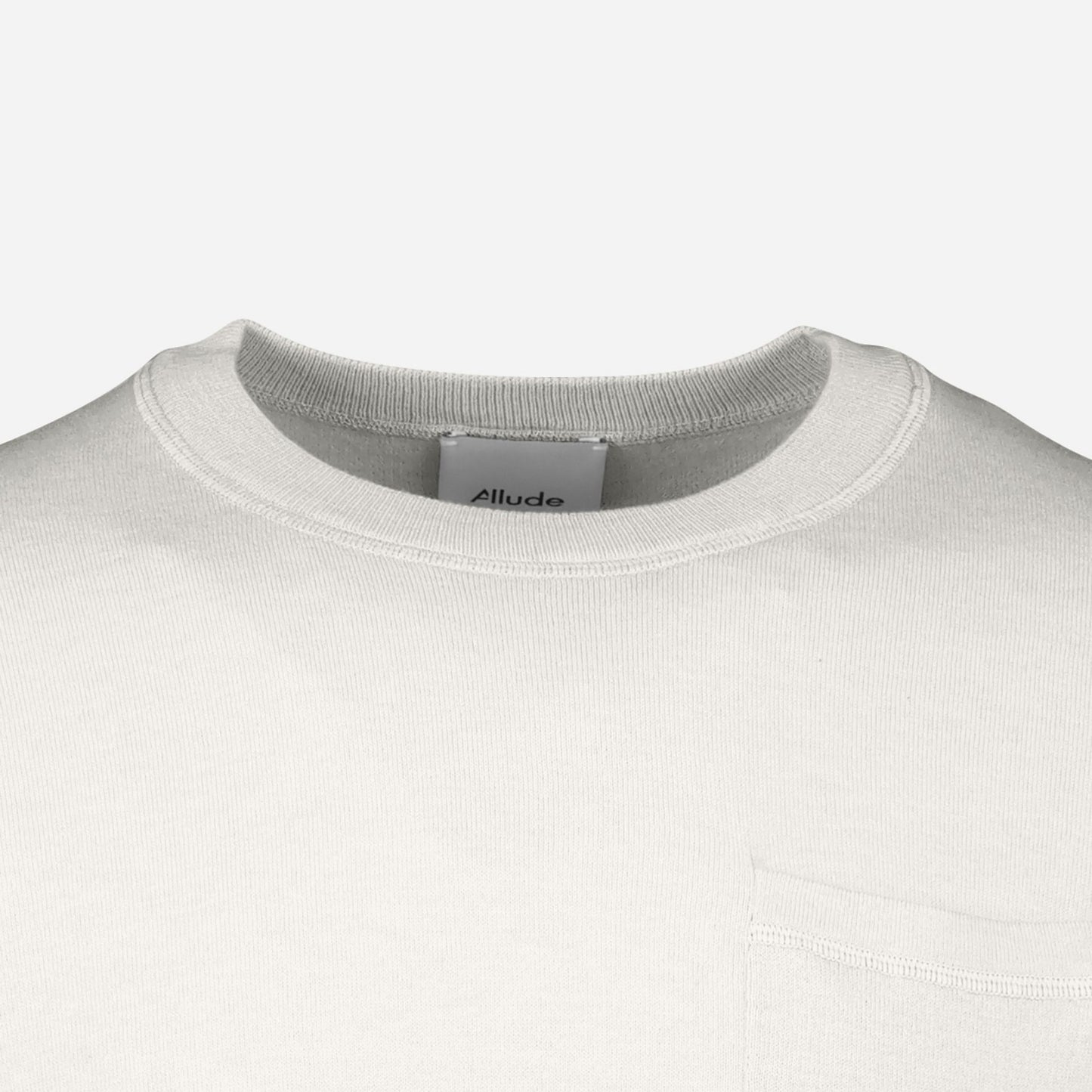 ALLUDE - Flat Knit T-Shirt White