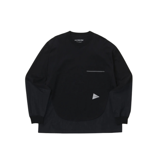 AND WANDER - L\S Combi T-Shirt