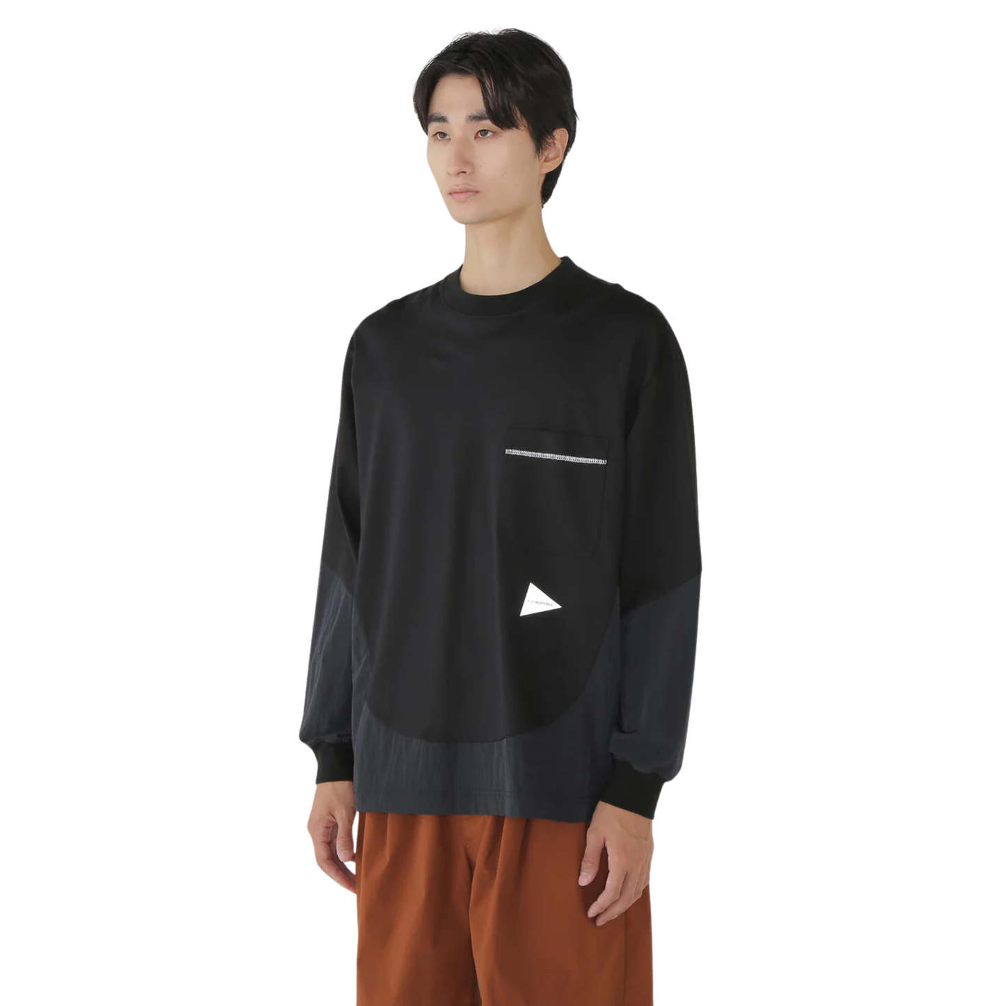 AND WANDER - L\S Combi T-Shirt