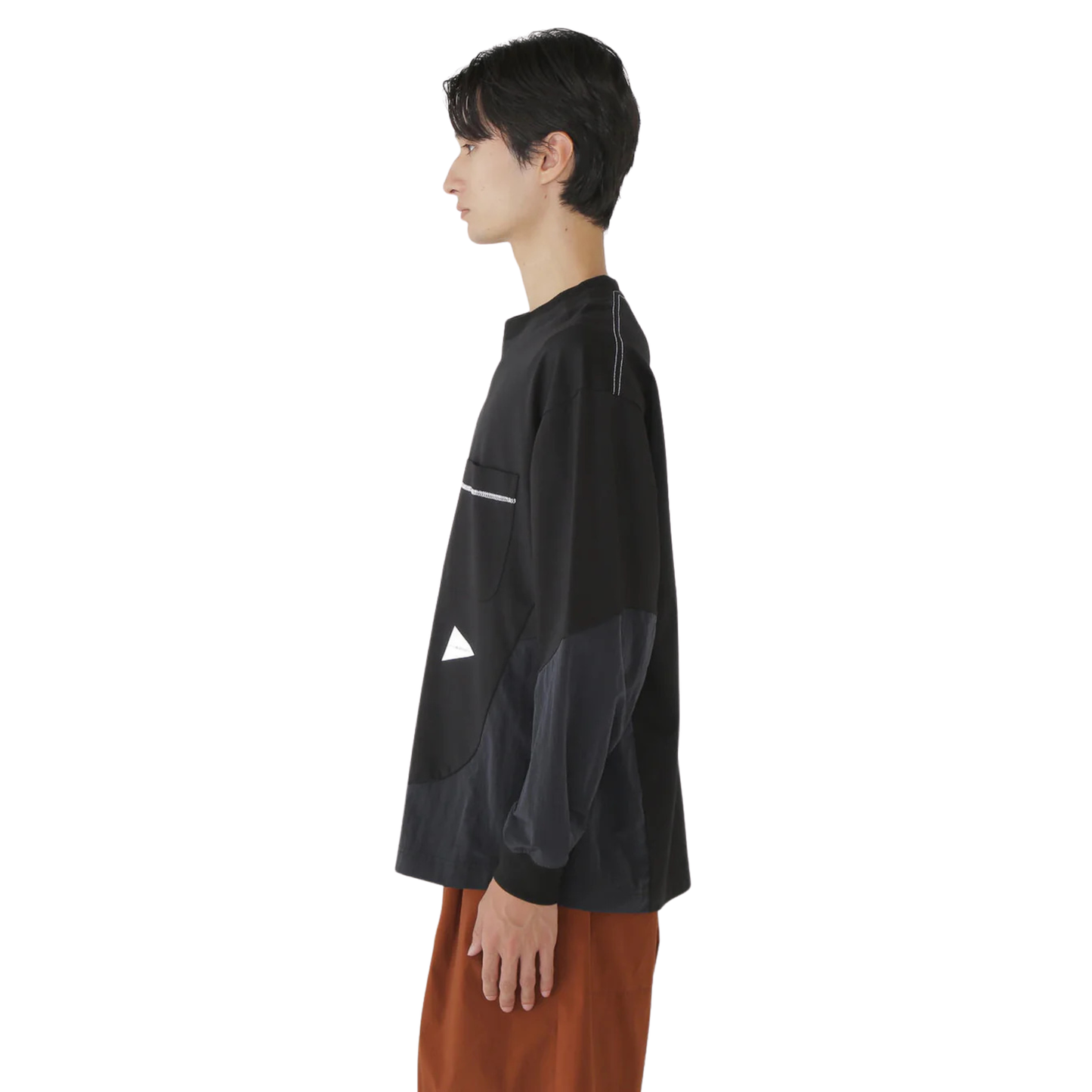 AND WANDER - L\S Combi T-Shirt