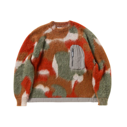 AND WANDER - Mix Color Shaggy Knit Sweater