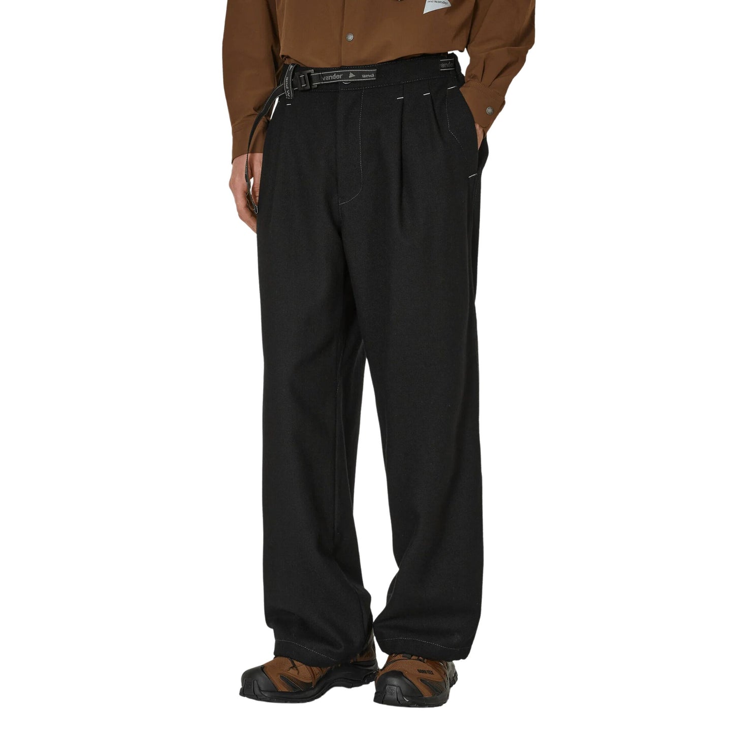 AND WANDER - Rewool Tweed wide Pants