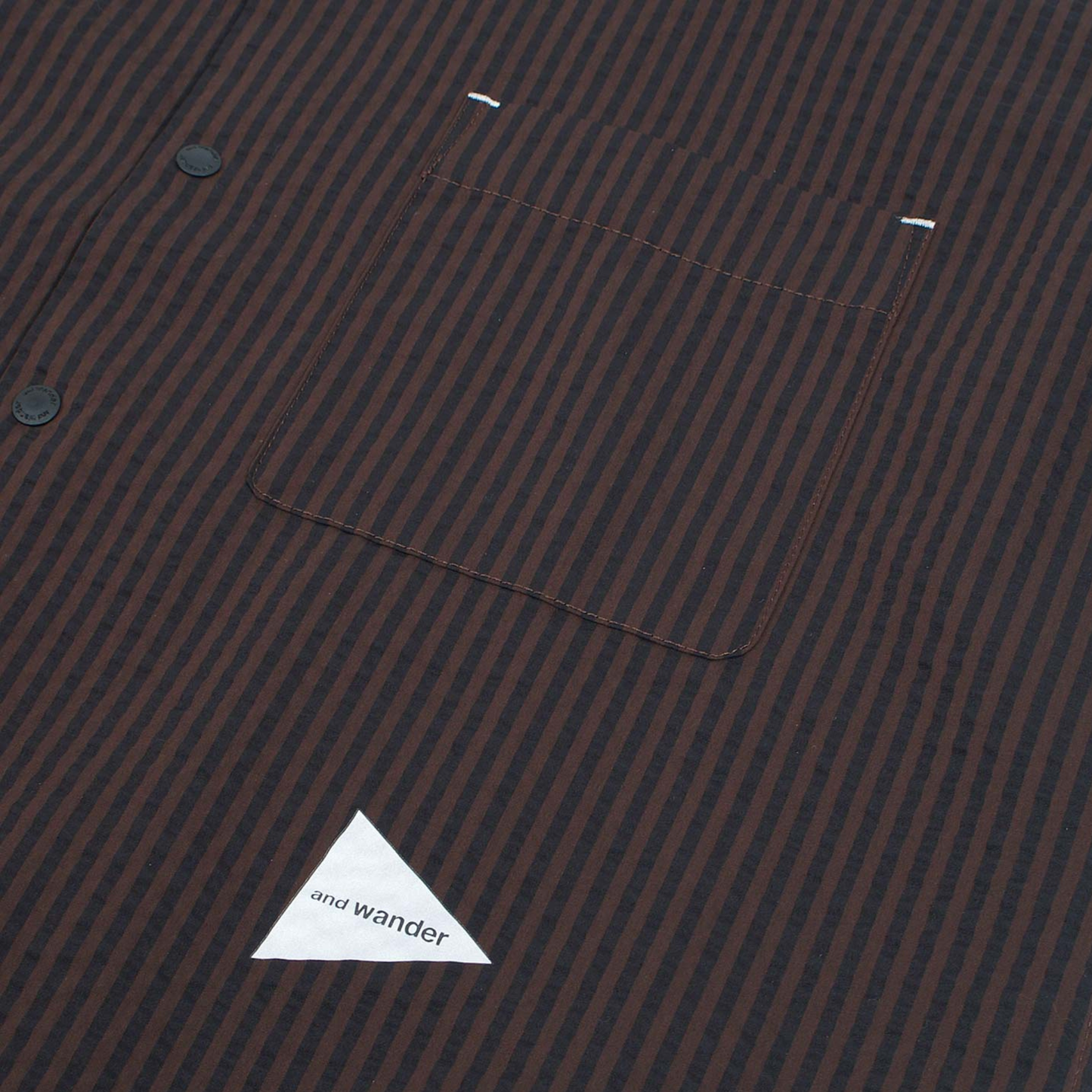 AND WANDER - S\S Dry Soft Seersucker Shirt
