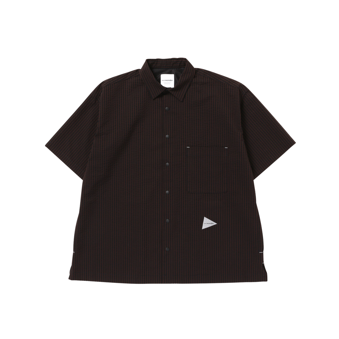 AND WANDER - S\S Dry Soft Seersucker Shirt