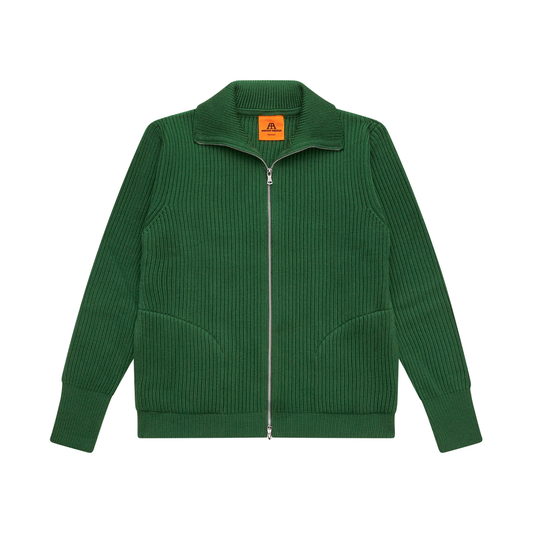 ANDERSEN ANDERSEN - Navy Full Zip Pockets Green