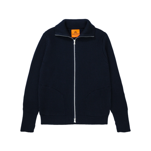 ANDERSEN ANDERSEN - Navy Full Zip Pockets Navy Blue