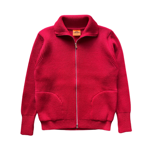 ANDERSEN ANDERSEN - Navy Full Zip Pockets Red