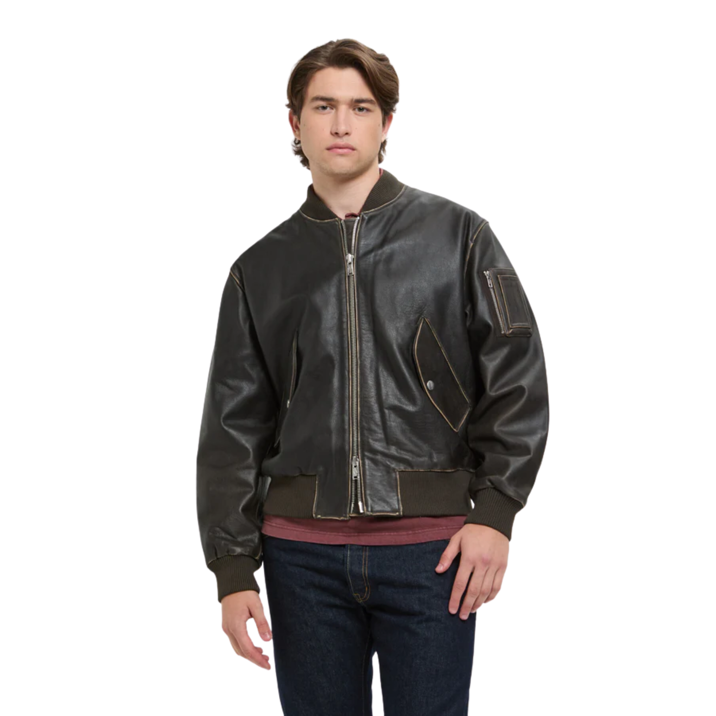 BARACUTA - Leather Flight Jacket