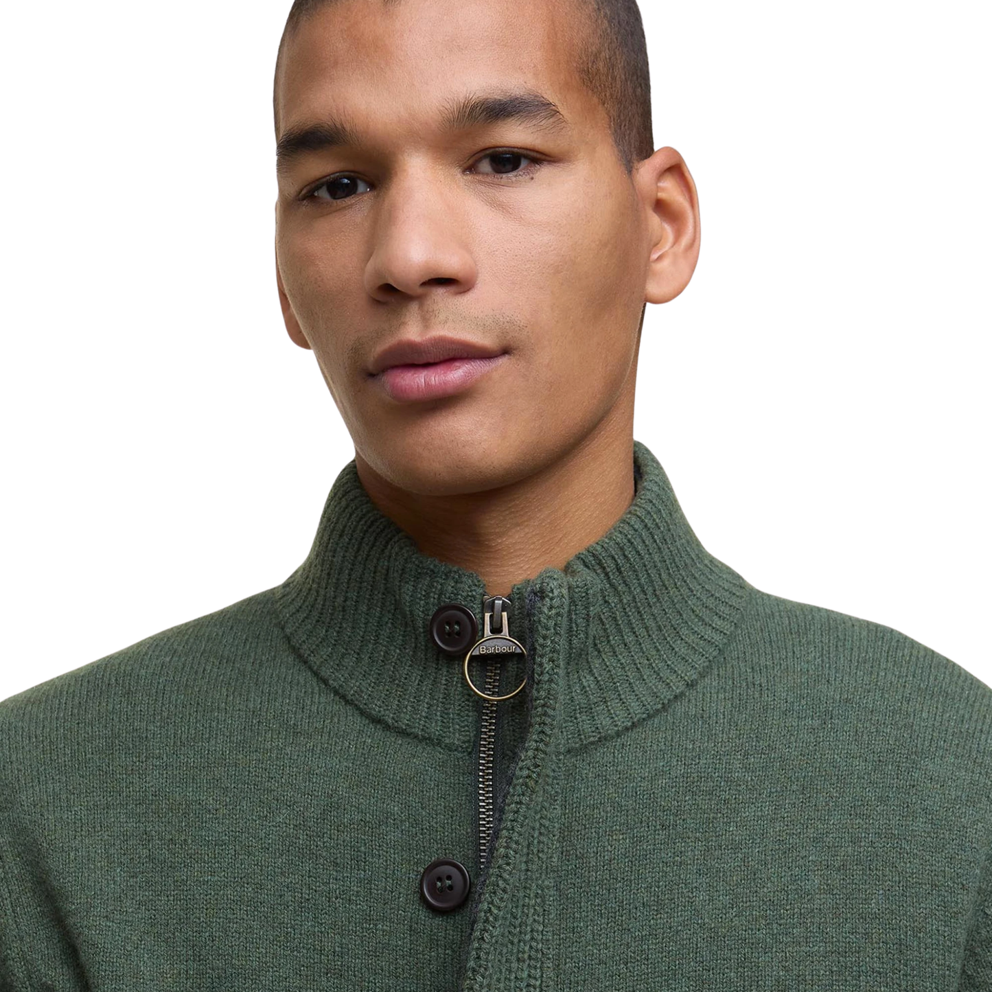 BARBOUR - Essential Patch Zip Through Knit