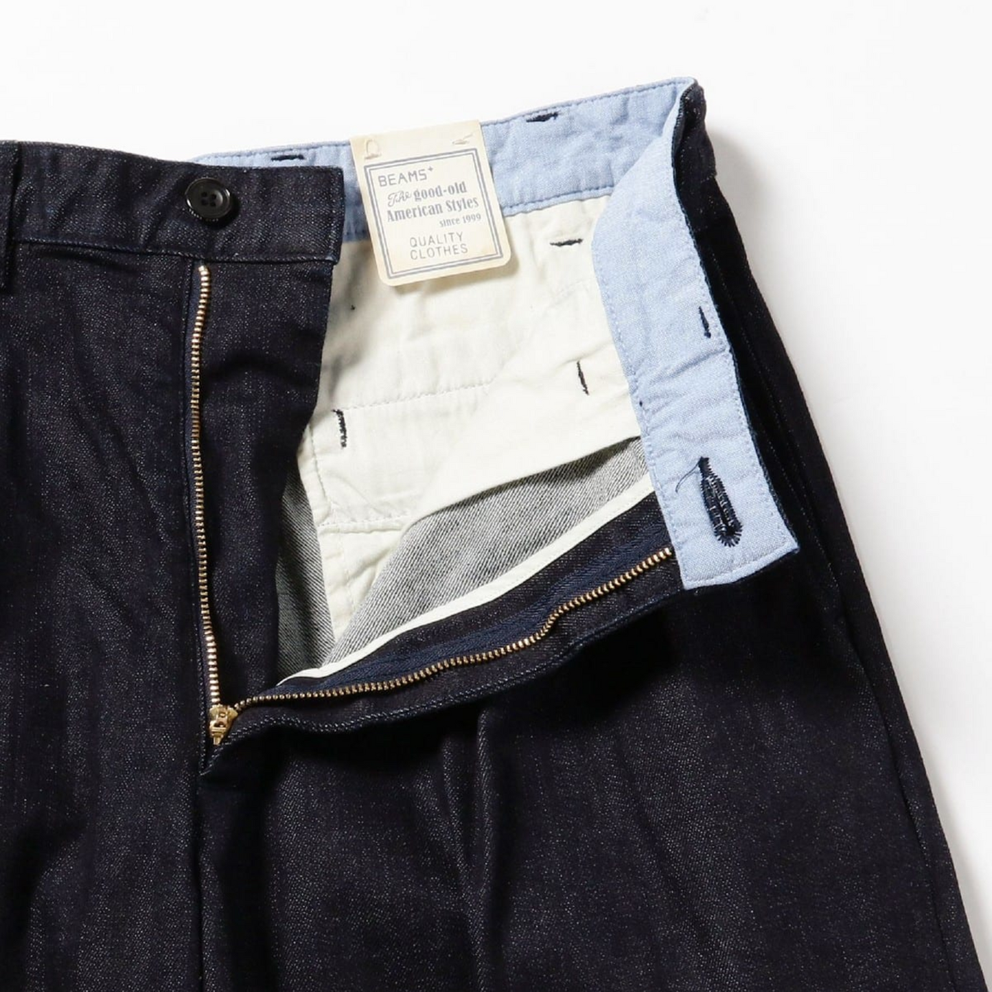 BEAMS+ - 2 Pleats Tapered Denim Pant