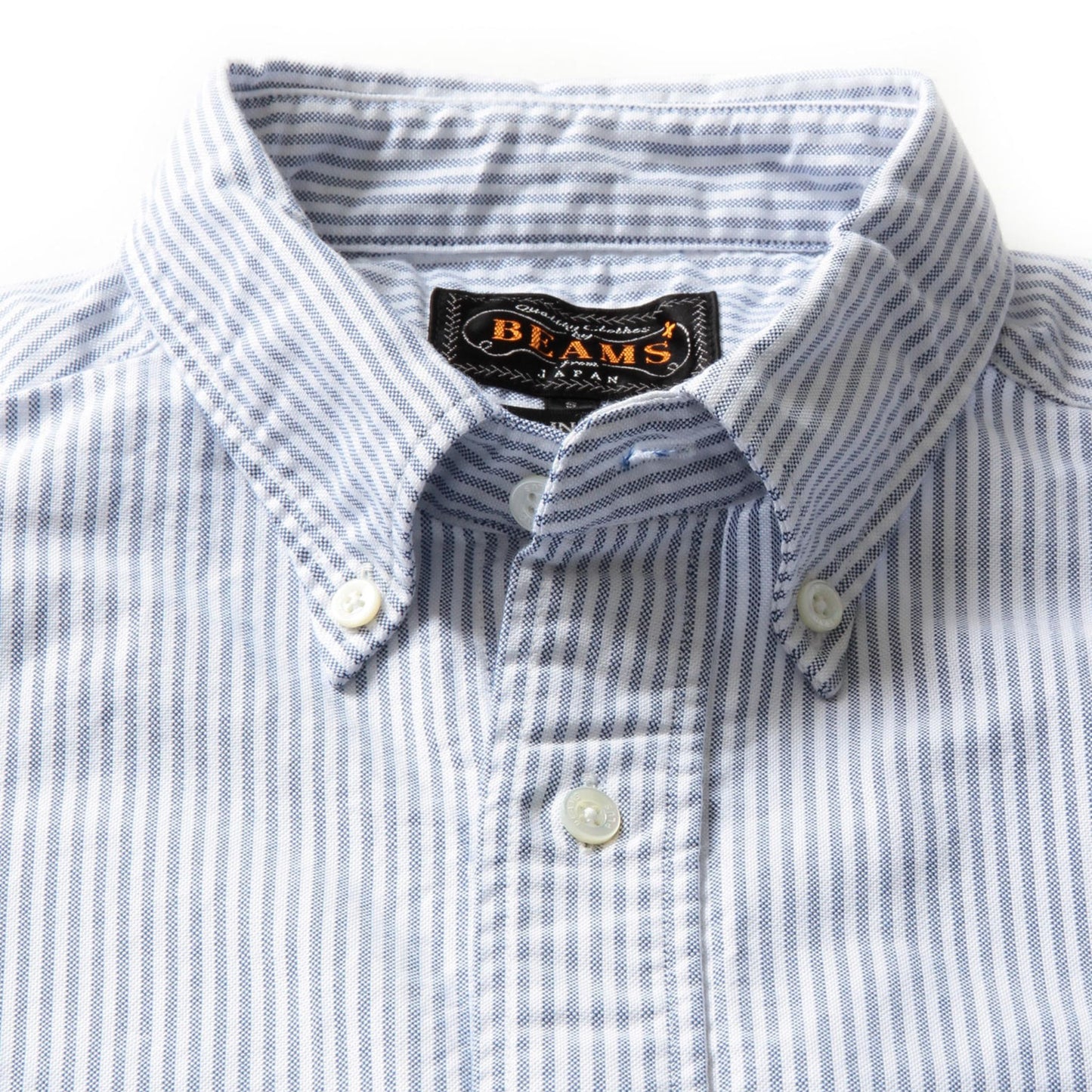 BEAMS+ - B.D. Oxford Candy Stripe Shirt Blue