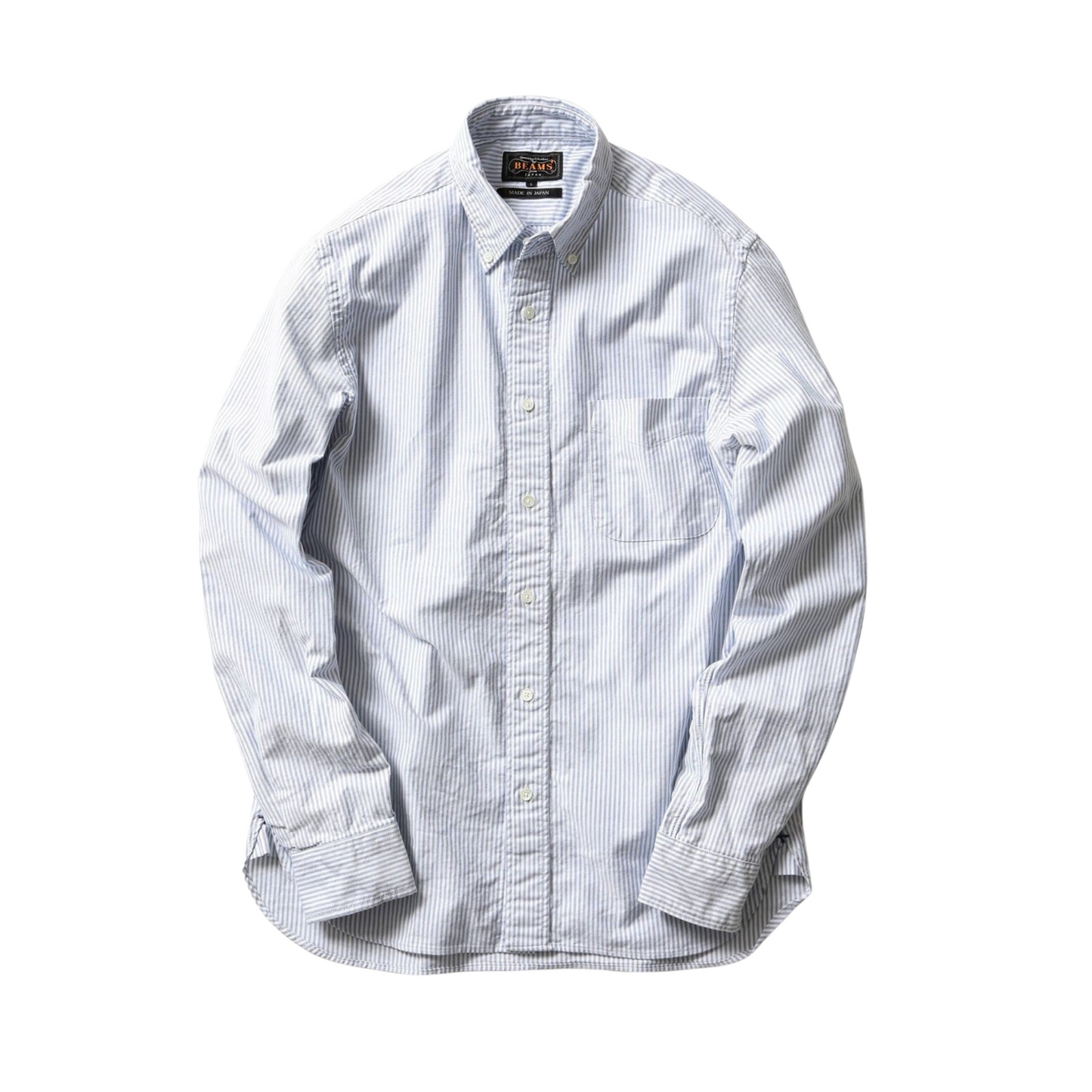 BEAMS+ - B.D. Oxford Candy Stripe Shirt Blue