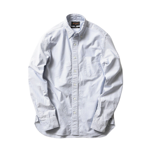 BEAMS+ - B.D. Oxford Candy Stripe Shirt Blue