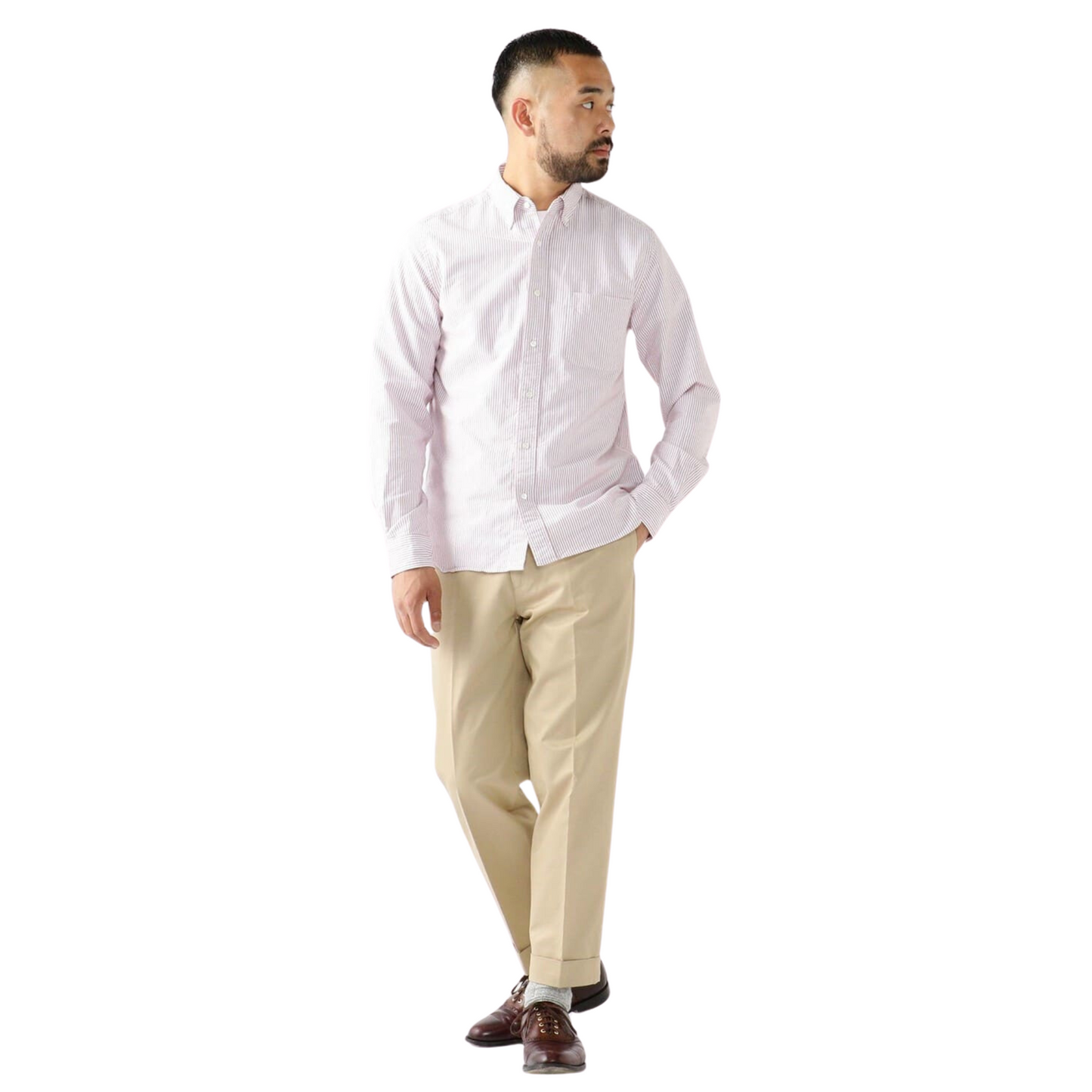 BEAMS+ - B. D. Oxford Candy Stripe Shirt