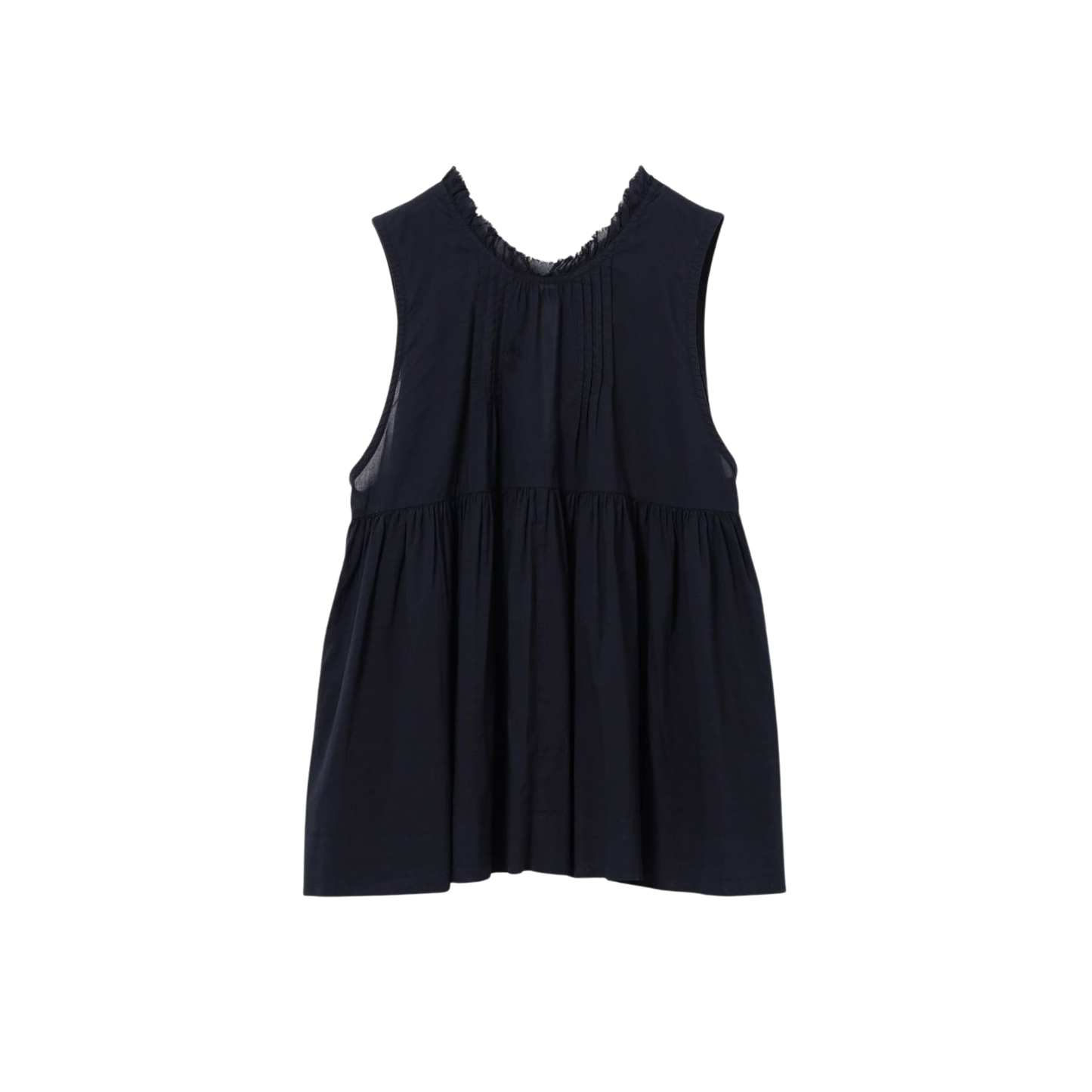 BEAMS BOY - W' Cotton Gather Non Sleeve Shirt