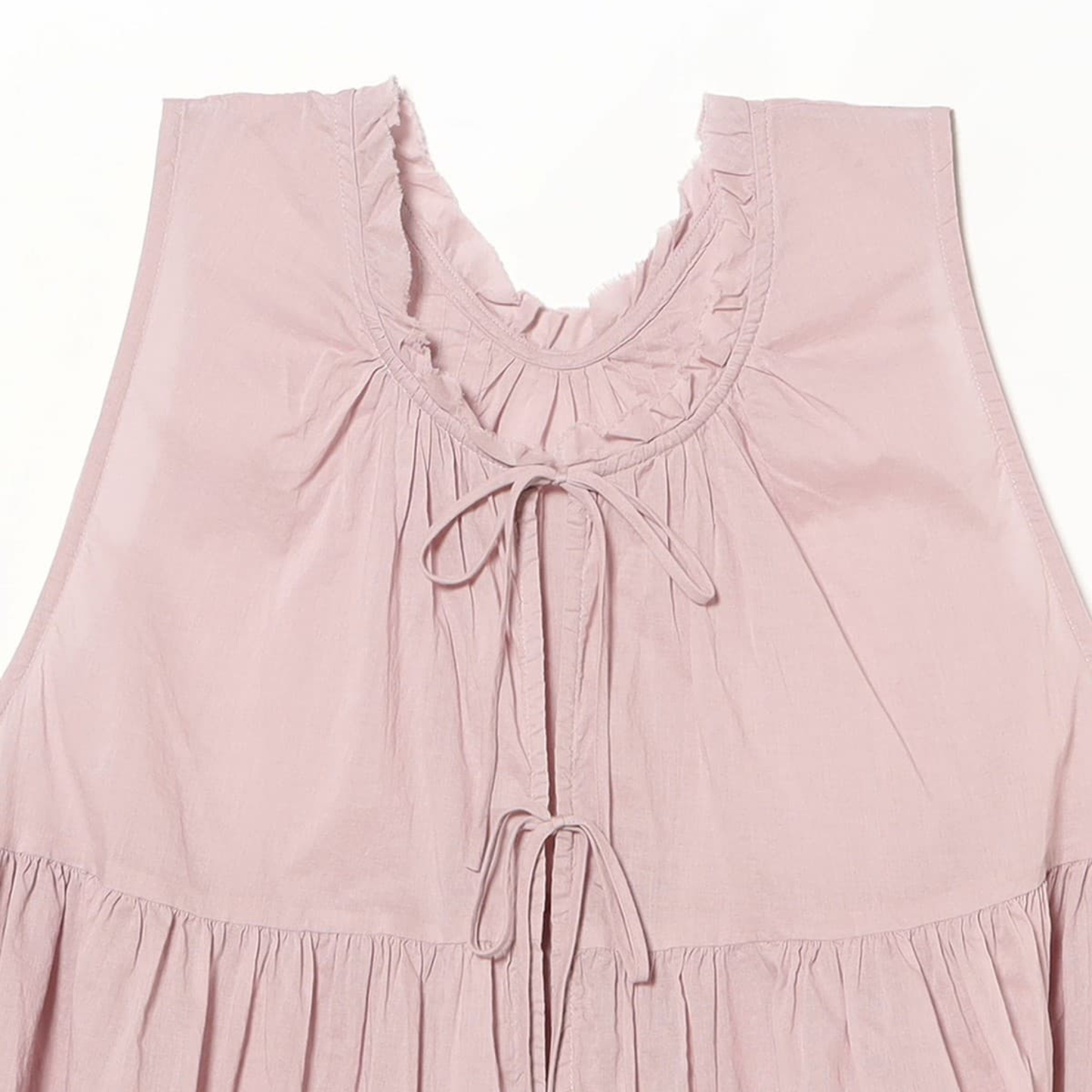 BEAMS BOY - W' Cotton Gather Non Sleeve Shirt