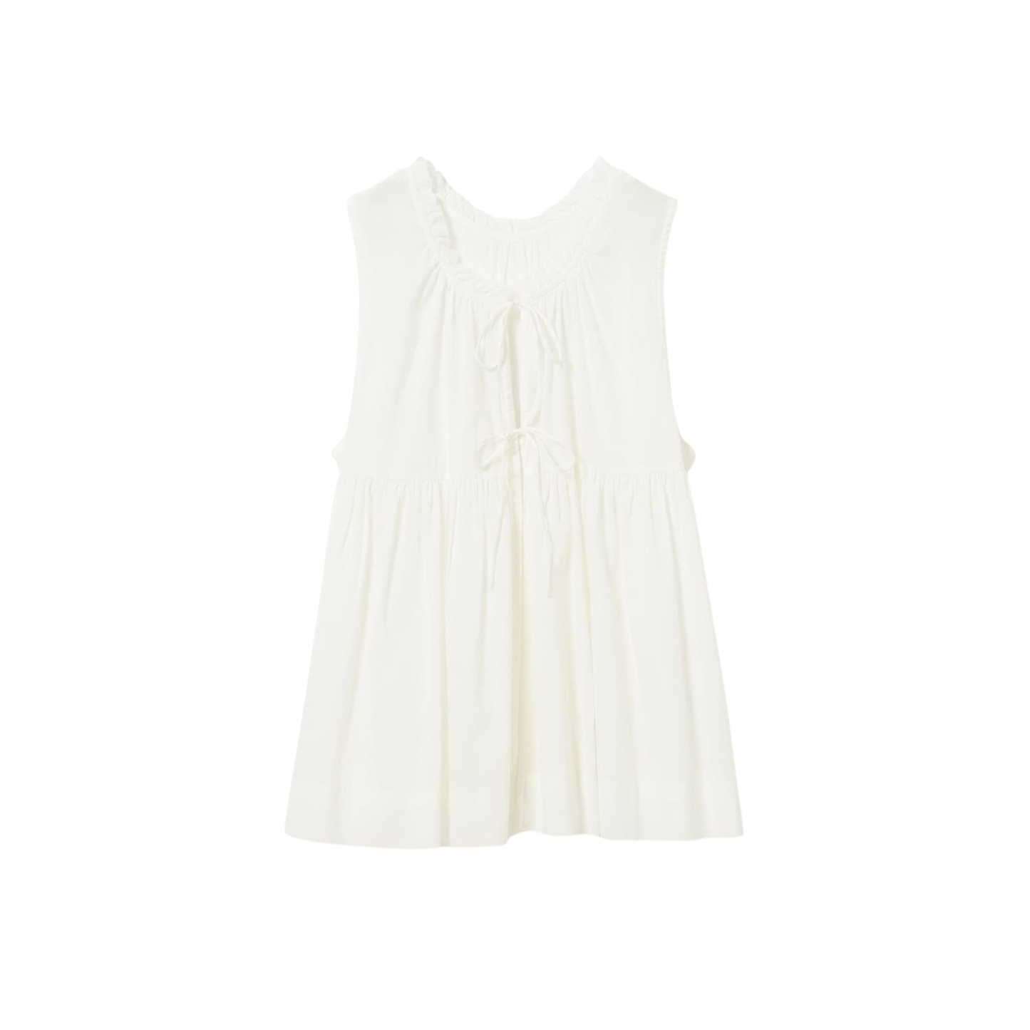 BEAMS BOY - W' Cotton Gather Non Sleeve Shirt