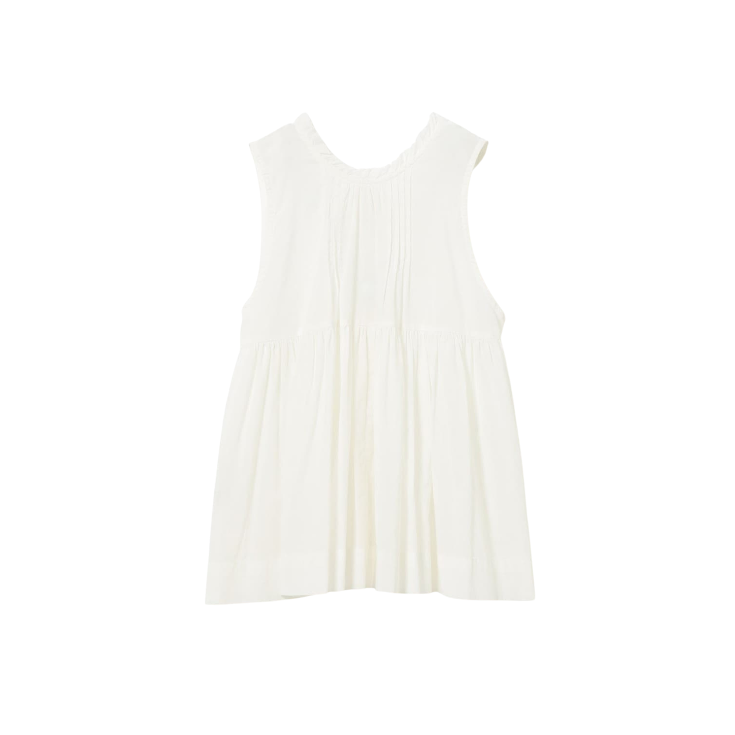 BEAMS BOY - W' Cotton Gather Non Sleeve Shirt