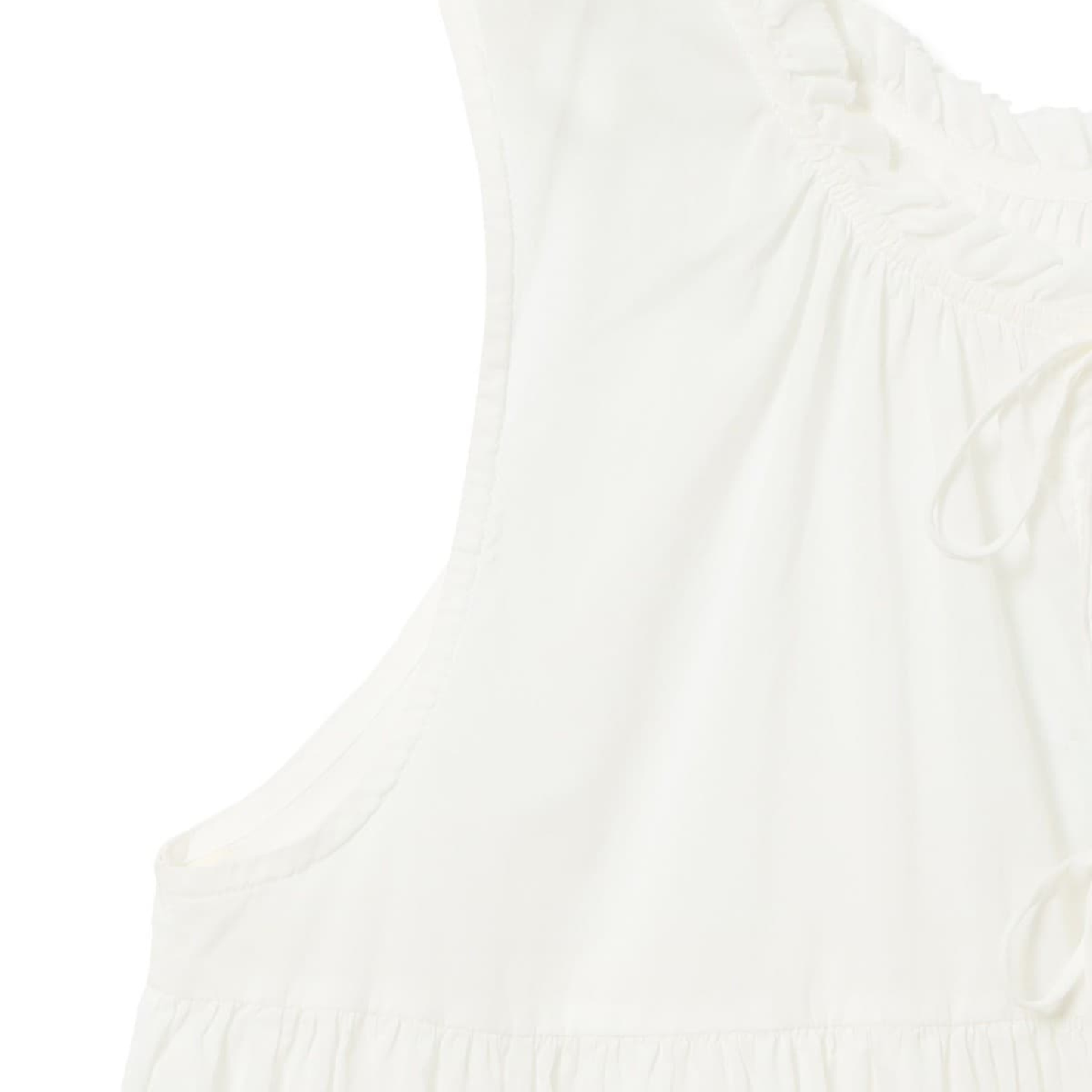 BEAMS BOY - W' Cotton Gather Non Sleeve Shirt