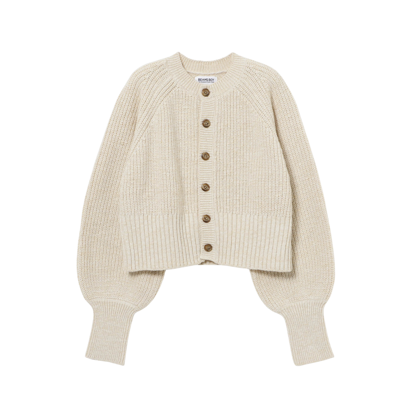 BEAMS BOY - W' G. Elbow Patch Cardigan