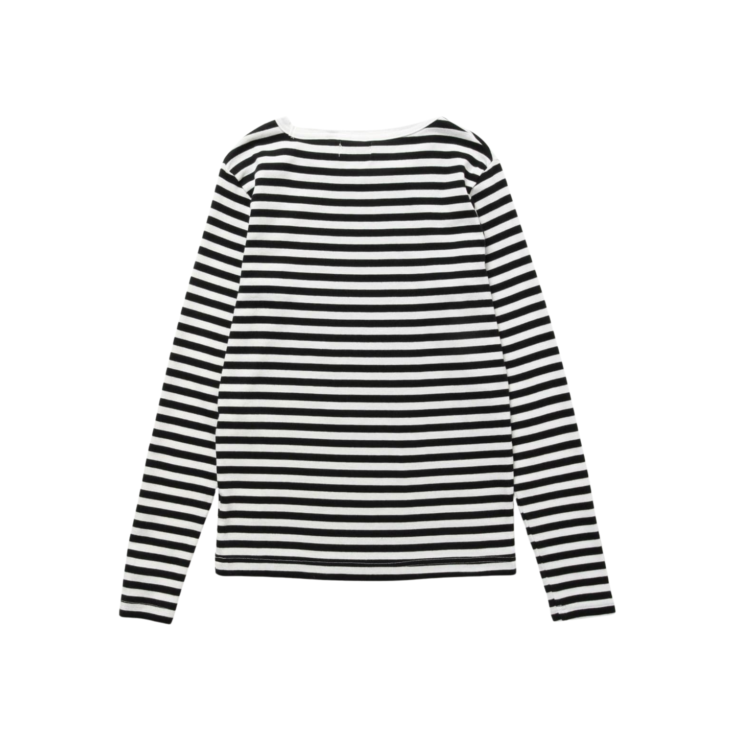 BEAMS BOY - W' L\S Rib Knitted 1cm Stripe T-Shirt