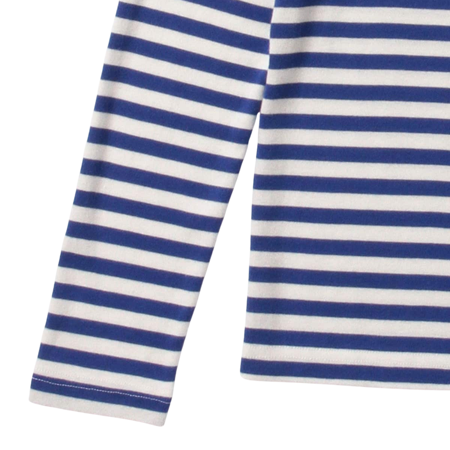 BEAMS BOY - W' L\S Rib Knitted 1cm Stripe T-Shirt