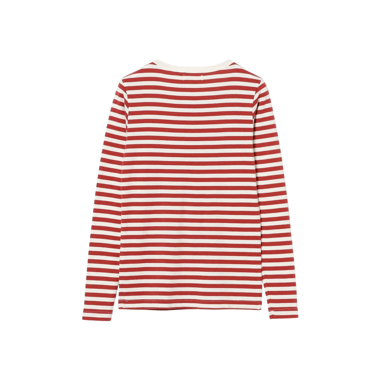 BEAMS BOY - W' L\S Rib Knitted 1cm Stripe T-Shirt