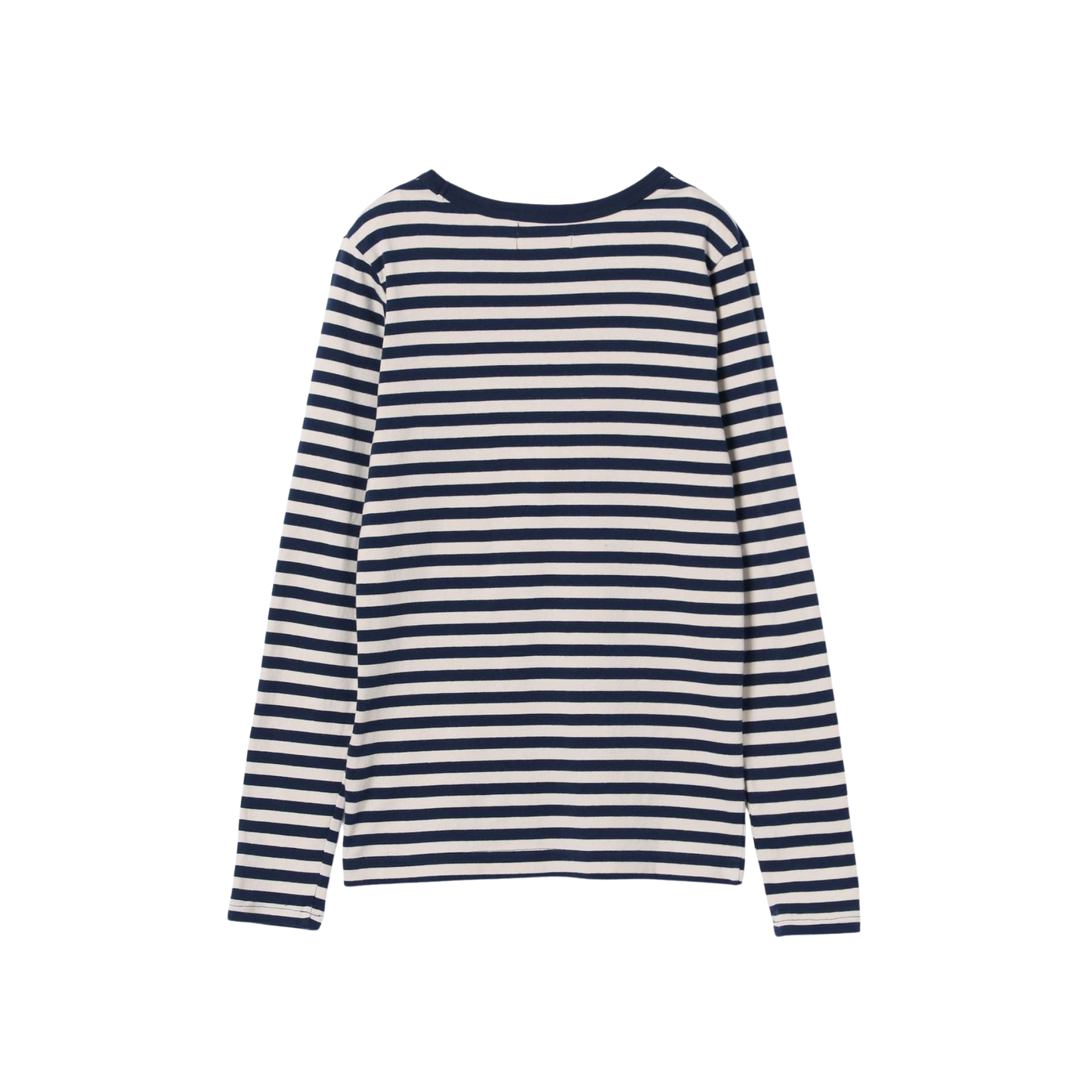 BEAMS BOY - W' L\S Rib Knitted 1cm Stripe T-Shirt